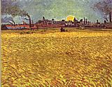 WheatField at Sunset by Vincent van Gogh
